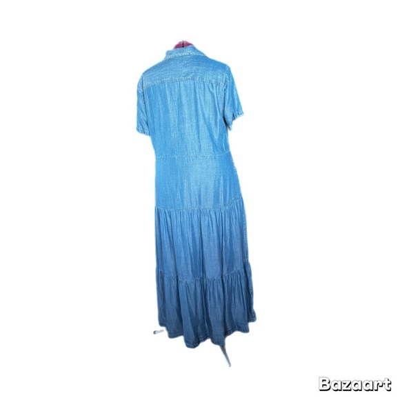 Blue Denim Maxi Dress - Picture 2 of 6